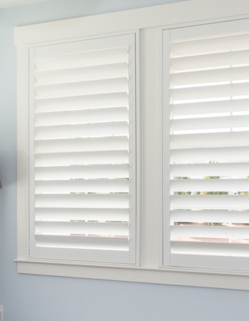 Polywood shutters with hidden tilt rods in New Brunswick